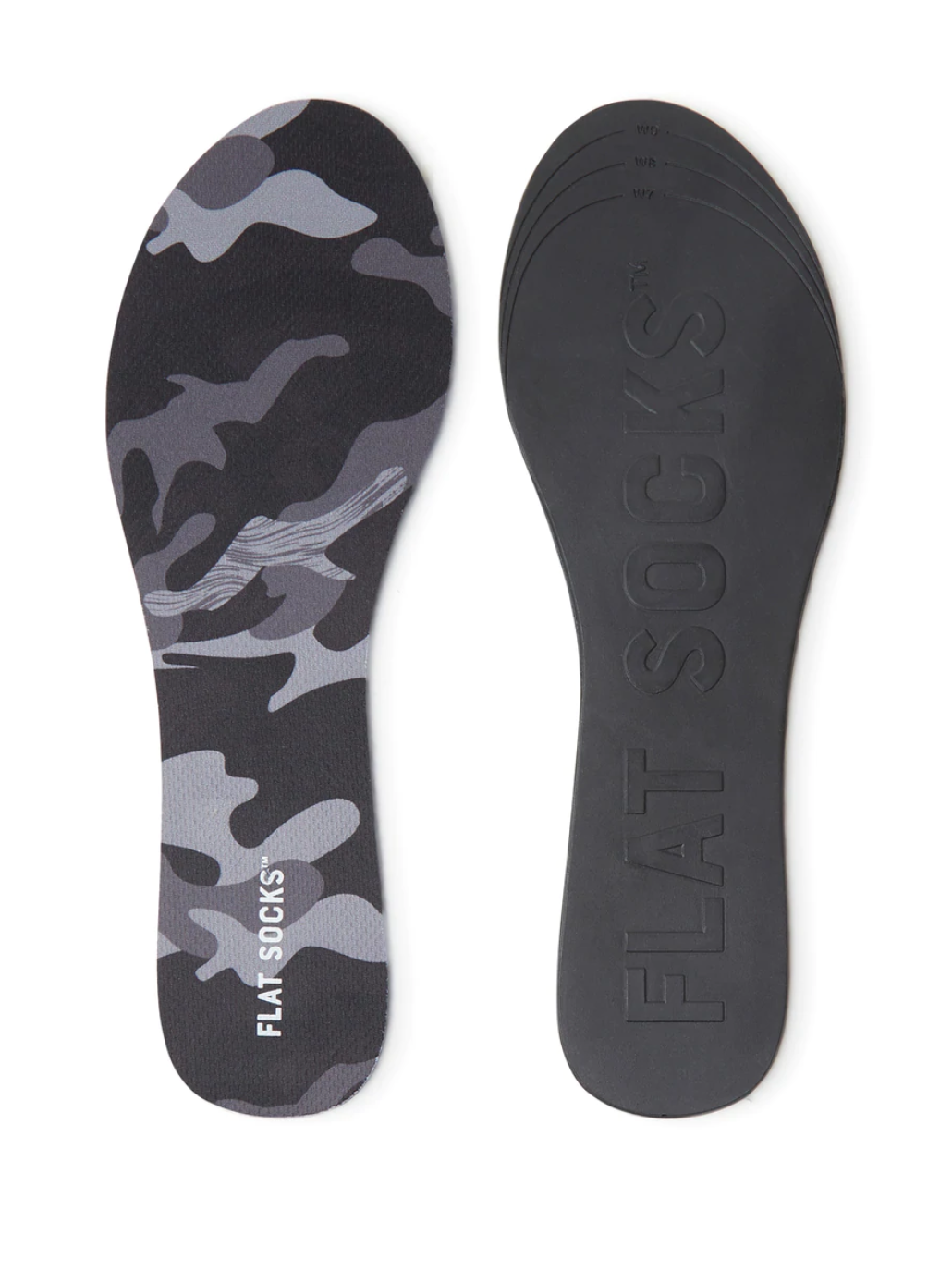 Flat Socks in Black Camo