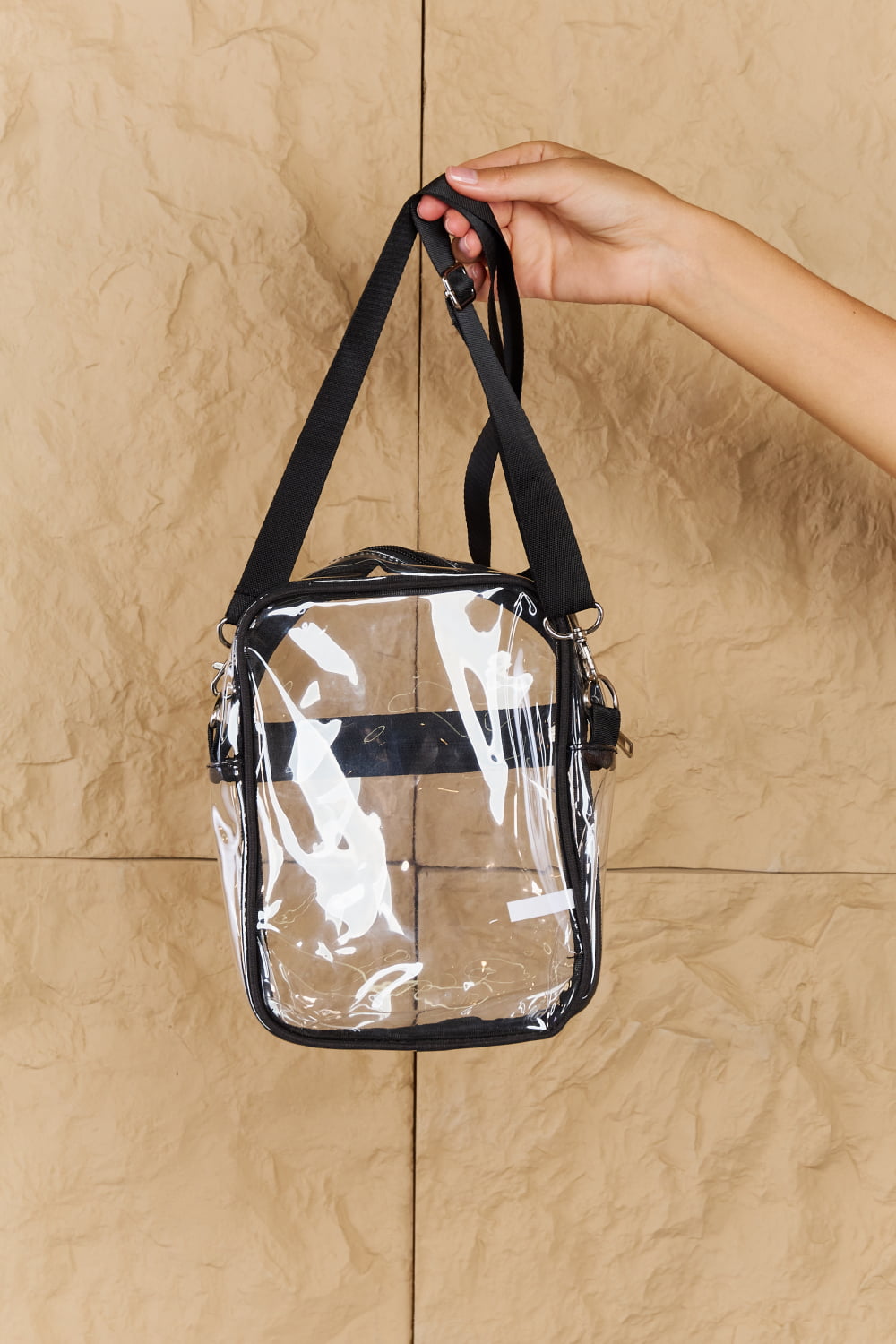 Fame Striped in The Sun Faux Leather Trim Tote Bag