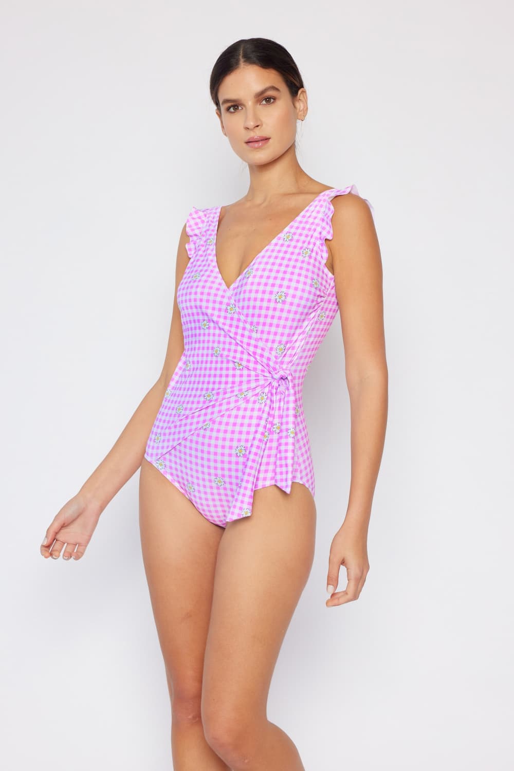 Marina West Swim Full Size Float On Ruffle Faux Wrap One-Piece in Carn –  The Afterglow Boutique
