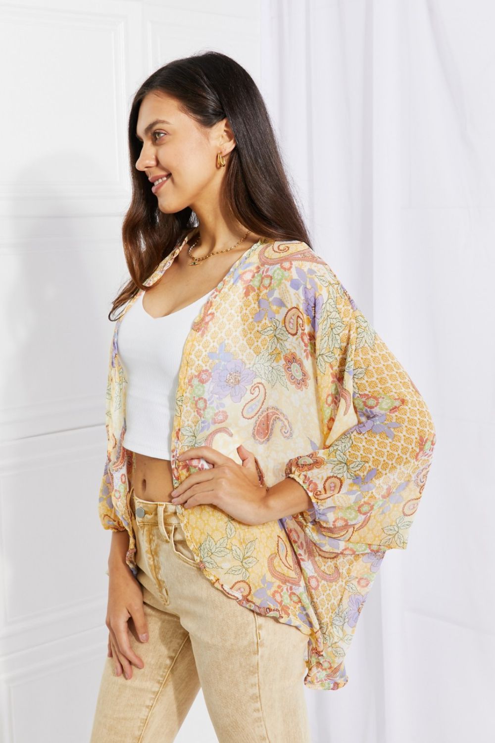 Culture Code Full Size Lasting Love Paisley Kimono