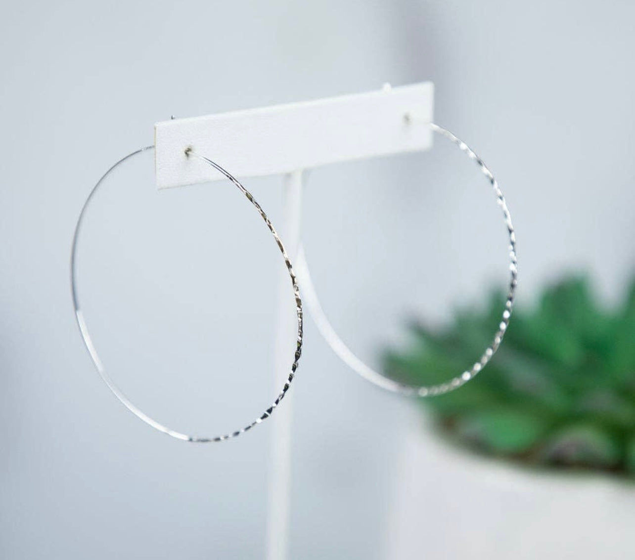 Harley Hammered Wire Hoops