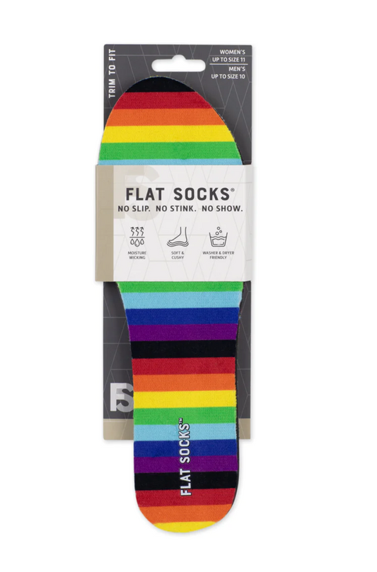 Flat Socks in Rainbow